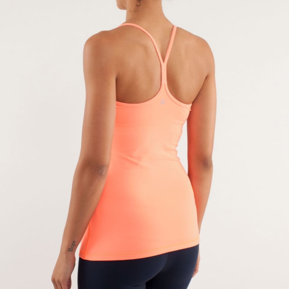 Lululemon Power Y Tank Luon Pop Orange Size 4